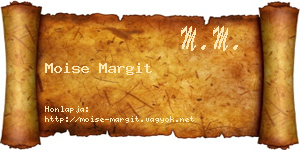 Moise Margit névjegykártya